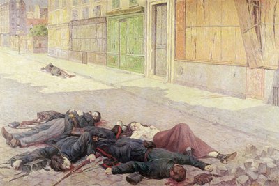Katu Pariisissa toukokuussa 1871 tai Commune, 1903-05 tekijältä Maximilien Luce