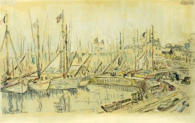 Proomut Seinen varrella; Proomut Seinen varrella, tekijältä Maximilien Luce