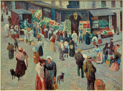 Ruokakauppa, Rue des Abbesses tekijältä Maximilien Luce