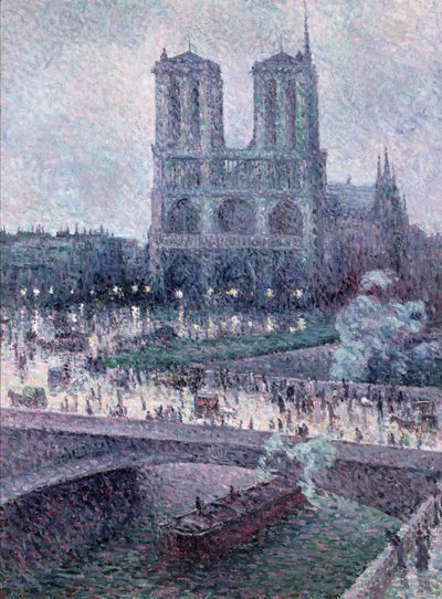 Notre Dame, n. 1900 (öljy kankaalle) tekijältä Maximilien Luce