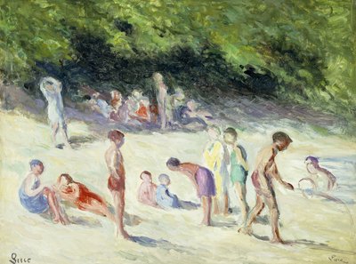 Mericourtin uimarit; La Baignade a Mericourt, 1935 tekijältä Maximilien Luce
