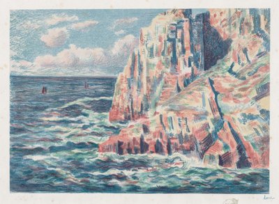 Meri Camaretissa, Punaiset kalliot tekijältä Maximilien Luce
