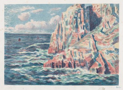 Meri Camaretissa, The Red Rocks, 1895. tekijältä Maximilien Luce