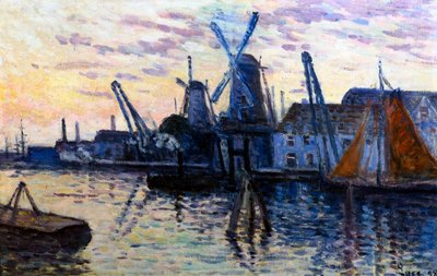 Tuulimyllyt Hollannissa, 1908 tekijältä Maximilien Luce