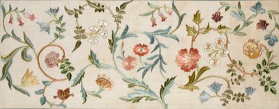 Garden Piece, 1938 (kirjonta, villa & silkki pellavalle) tekijältä May Morris