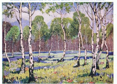 Spring Woodland (väri litho) tekijältä May Wilson Preston