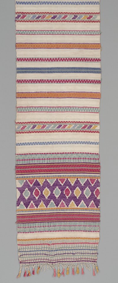 Seremoniallinen kangas, n. 1905-35 (puuvilla ja silkki) tekijältä Mayan Mayan
