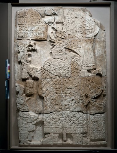 Stelan etupuoli, klassinen kausi, "Waka", Guatemala, 692 (kalkkikivi) tekijältä Mayan Mayan