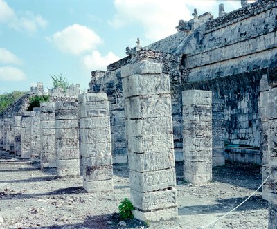 Esikolumbialainen sivilisaatio: näkymä Chichen Itzan paikalle Yucatanin alueella. Mayojen sivilisaatio, klassinen aika ja mayojen renessanssi, 750-1200 jKr. Meksiko tekijältä Mayan Mayan