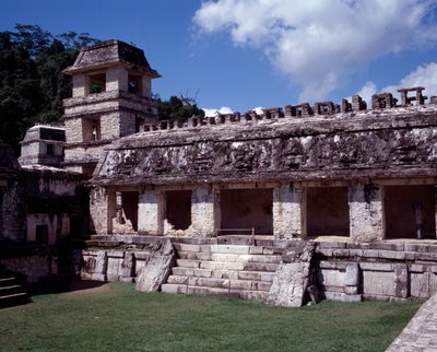 Esikolumbialainen sivilisaatio: näkymä Palenquen alueelle Chiapasin klassisella maya-kaudella tekijältä Mayan Mayan