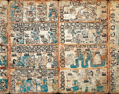 Madridin Codex, maalattuja miniatyyrejä tekijältä Mayan Mayan
