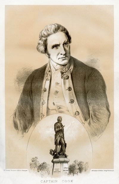 Kapteeni James Cook, 1700-luvun brittiläinen merivoimien upseeri ja tutkimusmatkailija, 1879 tekijältä McFarlane and Erskine