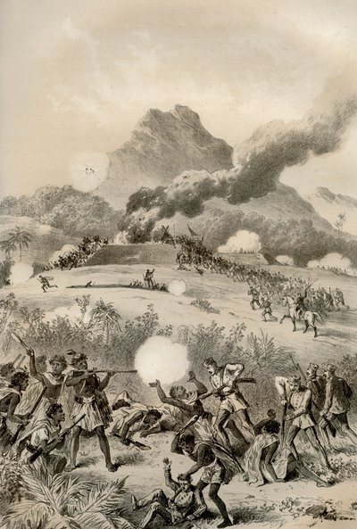 Taking a Maori Redoubt, Maori Wars, 1845-1873 1879 tekijältä McFarlane and Erskine