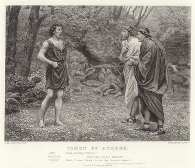 Timon Ateenassa, Timon Ateenassa, V näytös, I kohtaus (kaiverrus) tekijältä McLaren John Ralston