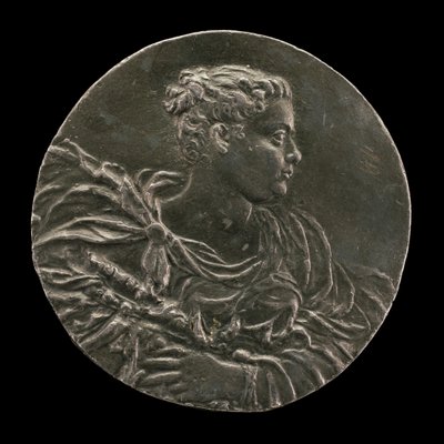 Venetsian nuori nainen puvussa ja vaipassa, n. 1563. tekijältä Medallist A.A.