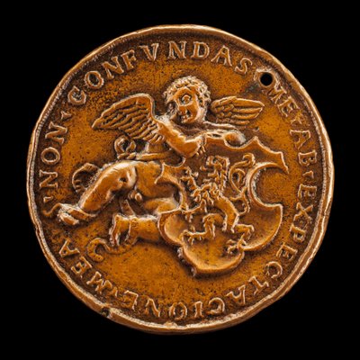 Putto Vitryn käsivarret [käänteinen], 1518. tekijältä Medallist of 1518