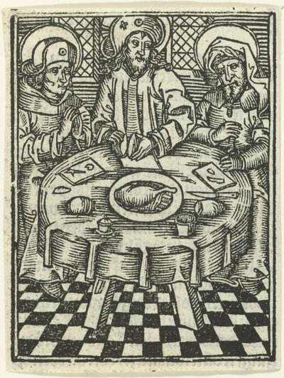 Ateria Emmauksessa tekijältä Meester van de Delbecq Schreiber Passie (attributed to)