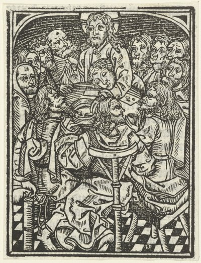 Viimeinen ehtoollinen tekijältä Meester van de Delbecq Schreiber Passie (attributed to)
