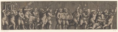 Frieze kanssa kulkue putti tekijältä Meester van de Dobbelsteen