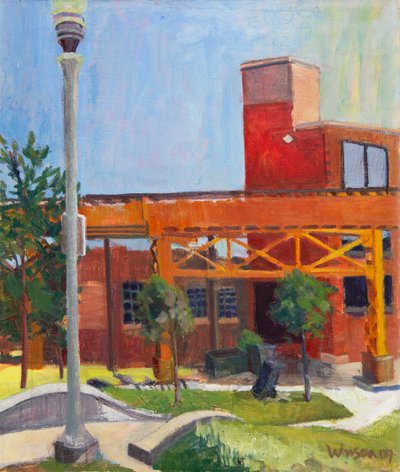 Pocket Park Chicagossa, 2009 (öljy kankaalle) tekijältä Megan Williamson