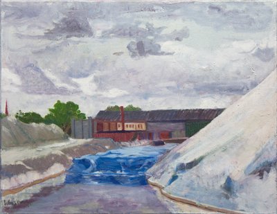 Suolapato Cal Sagissa, 2014 (öljy kankaalle) tekijältä Megan Williamson
