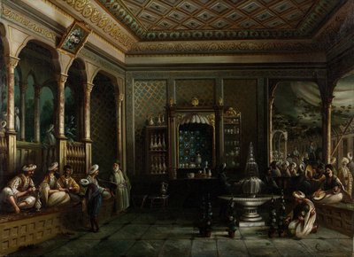 Kahvitalo Tophanessa, 1800-luvun toisella puoliskolla. tekijältä Megerdich Jivanian