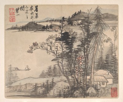 Maisemat muinaisten mestareiden jälkeen, 1693. tekijältä Mei Qing