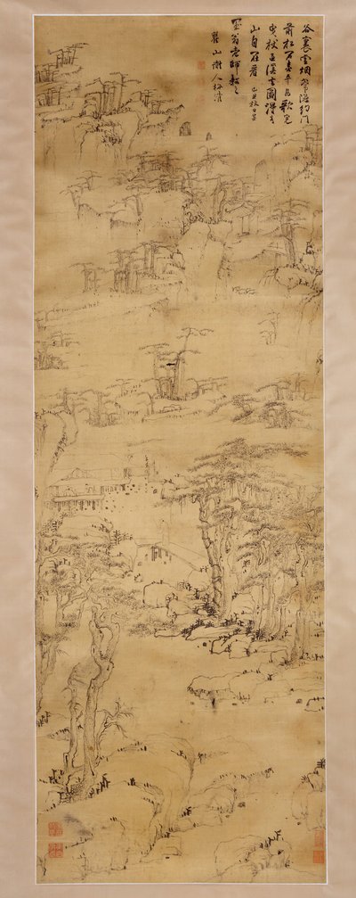 Kävelemässä sumuisessa laaksossa, 1649. tekijältä Mei Qing
