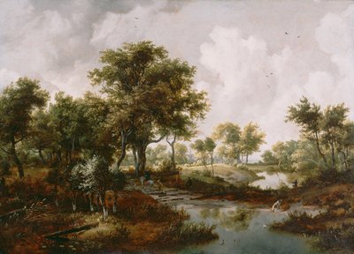Metsäinen maisema, 1667 tekijältä Meindert Hobbema