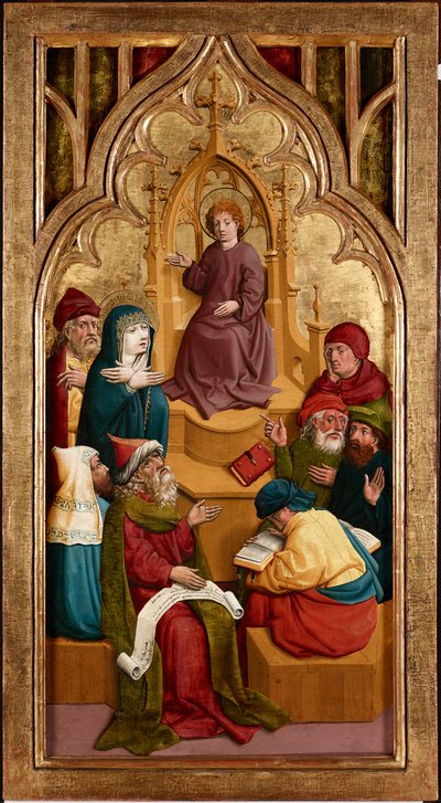 12-vuotias Jeesus temppelissä tekijältä Meister von Schloss Lichtenstein