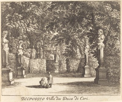 Balpoggio, Cerin herttuan huvila tekijältä Melchior Küsel after Johann Wilhelm Baur