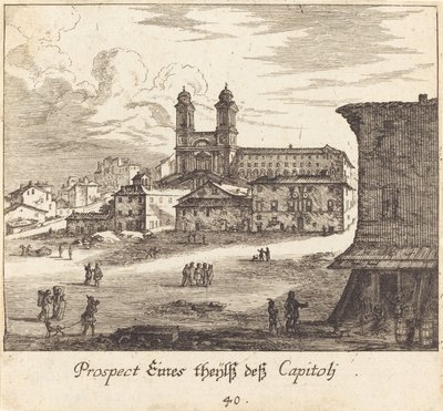 Kaupunkinäköala tekijältä Melchior Küsel after Johann Wilhelm Baur