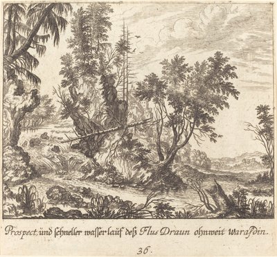 Draun-joki tekijältä Melchior Küsel after Johann Wilhelm Baur