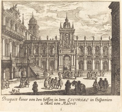 Escorial, Espanja tekijältä Melchior Küsel after Johann Wilhelm Baur