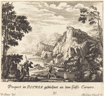 Istria, Lammaslahti tekijältä Melchior Küsel after Johann Wilhelm Baur