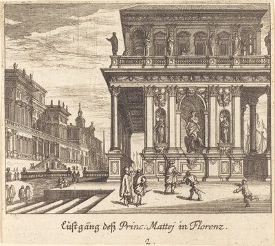 Palatsi, Firenze tekijältä Melchior Küsel after Johann Wilhelm Baur