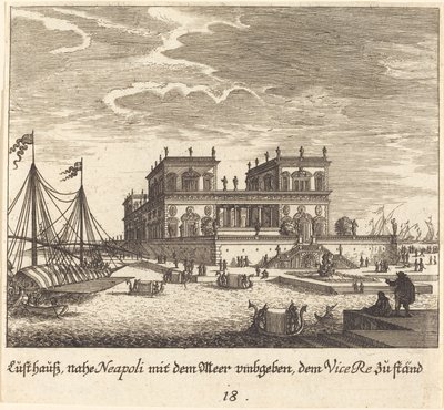 Palatsi, Vice Re, Napoli tekijältä Melchior Küsel after Johann Wilhelm Baur