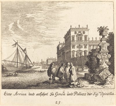 Spinollan palatsi, Genova tekijältä Melchior Küsel after Johann Wilhelm Baur