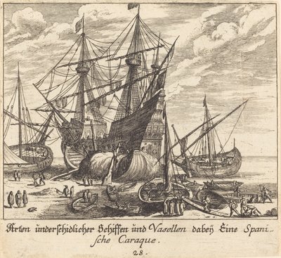 Laivat tekijältä Melchior Küsel after Johann Wilhelm Baur