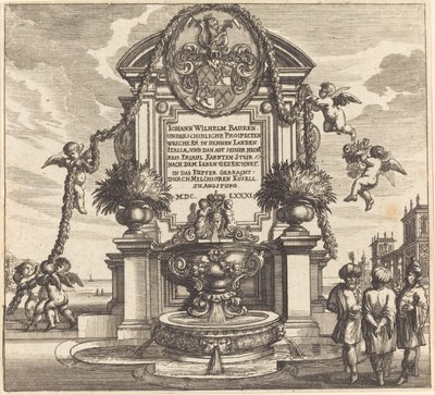 Nimilehti tekijältä Melchior Küsel after Johann Wilhelm Baur