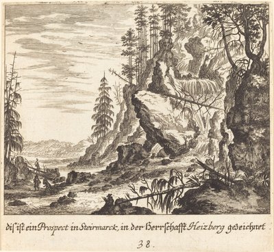 Näkymä Stairmarckissa tekijältä Melchior Küsel after Johann Wilhelm Baur
