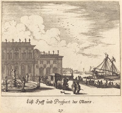 Näkymä Meersistä tekijältä Melchior Küsel after Johann Wilhelm Baur