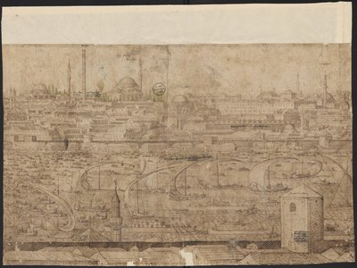 Konstantinopolin näkymä, arkki 8, Melchior Lorck, 1559 tekijältä Melchior Lorck