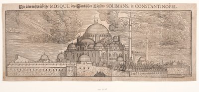 Süleymaniye-moskeija koillisesta katsottuna tekijältä Melchior Lorck