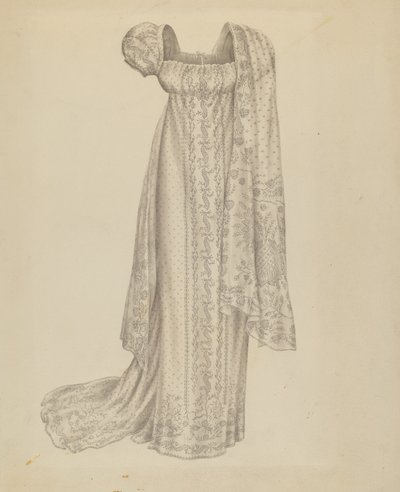 Häämekko huivilla, c. 1939. tekijältä Melita Hofmann