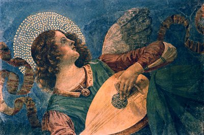 Enkeli soittamassa luuttua, 1400-luku tekijältä Melozzo da Forli