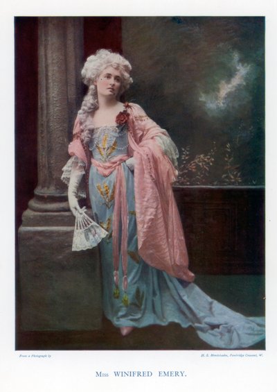 Winifred Emery, englantilainen näyttelijä, 1901. tekijältä Mendelssohn