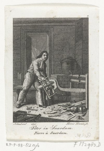 Pietari Suuri Zaandamissa, 1697 tekijältä Meno Haas
