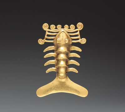 Hummeririipus, c. 1000-1500 (valettu kulta) tekijältä Mesoamerican Mesoamerican