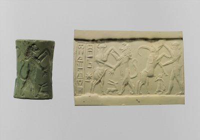 Taistelun sylinterisinetti modernilla vaikutelmalla n. 2250-2150 eaa. (albiitti) tekijältä Mesopotamian Mesopotamian